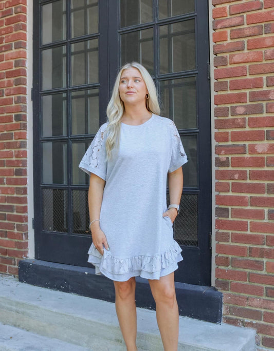 Grey Lace Dress PREORDER