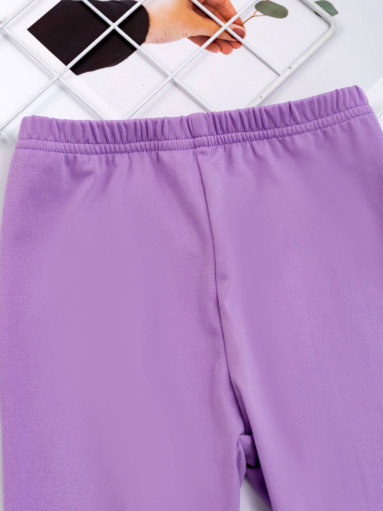 Double Ruffle Legging: Purple