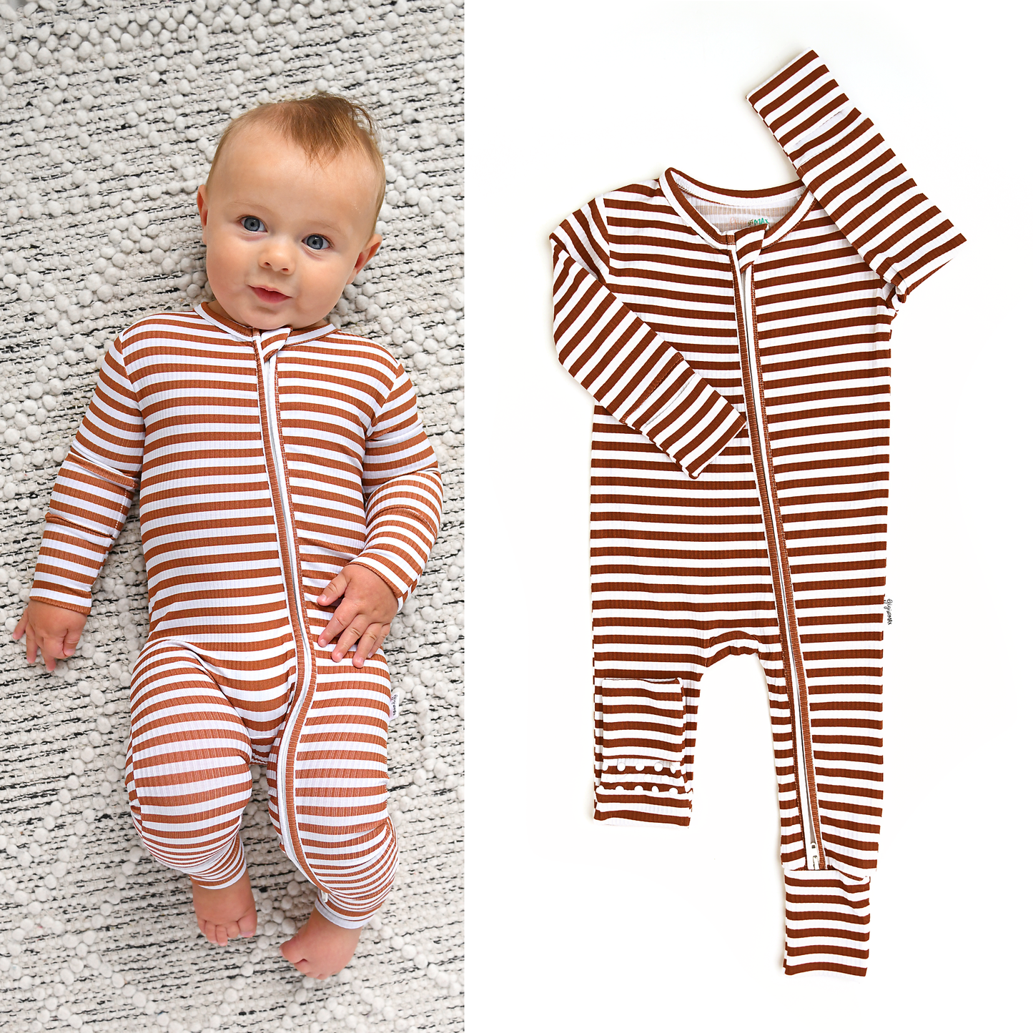 Chase Brown Ribbed ZIP Bamboo