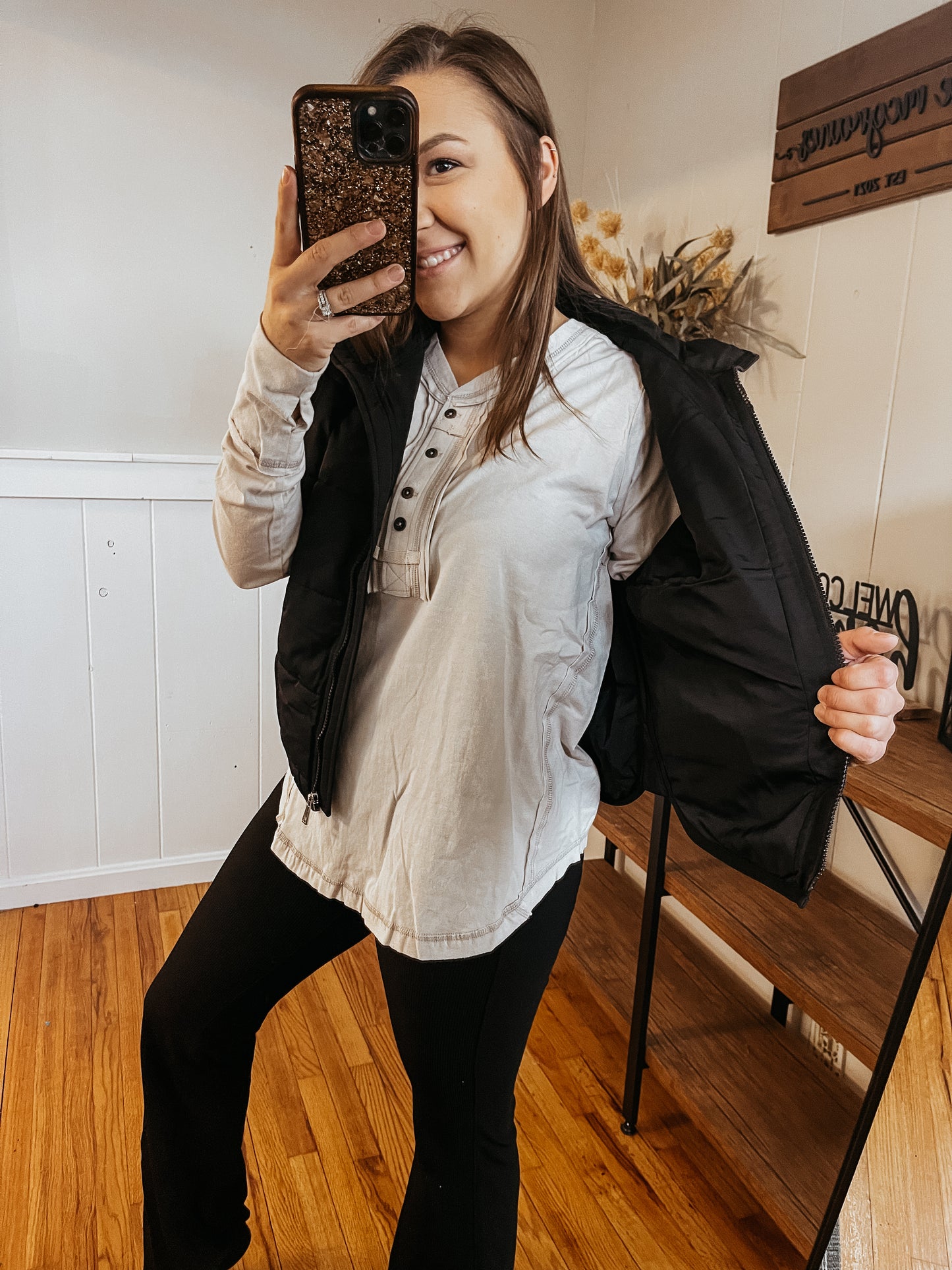 Black Puffer Vest