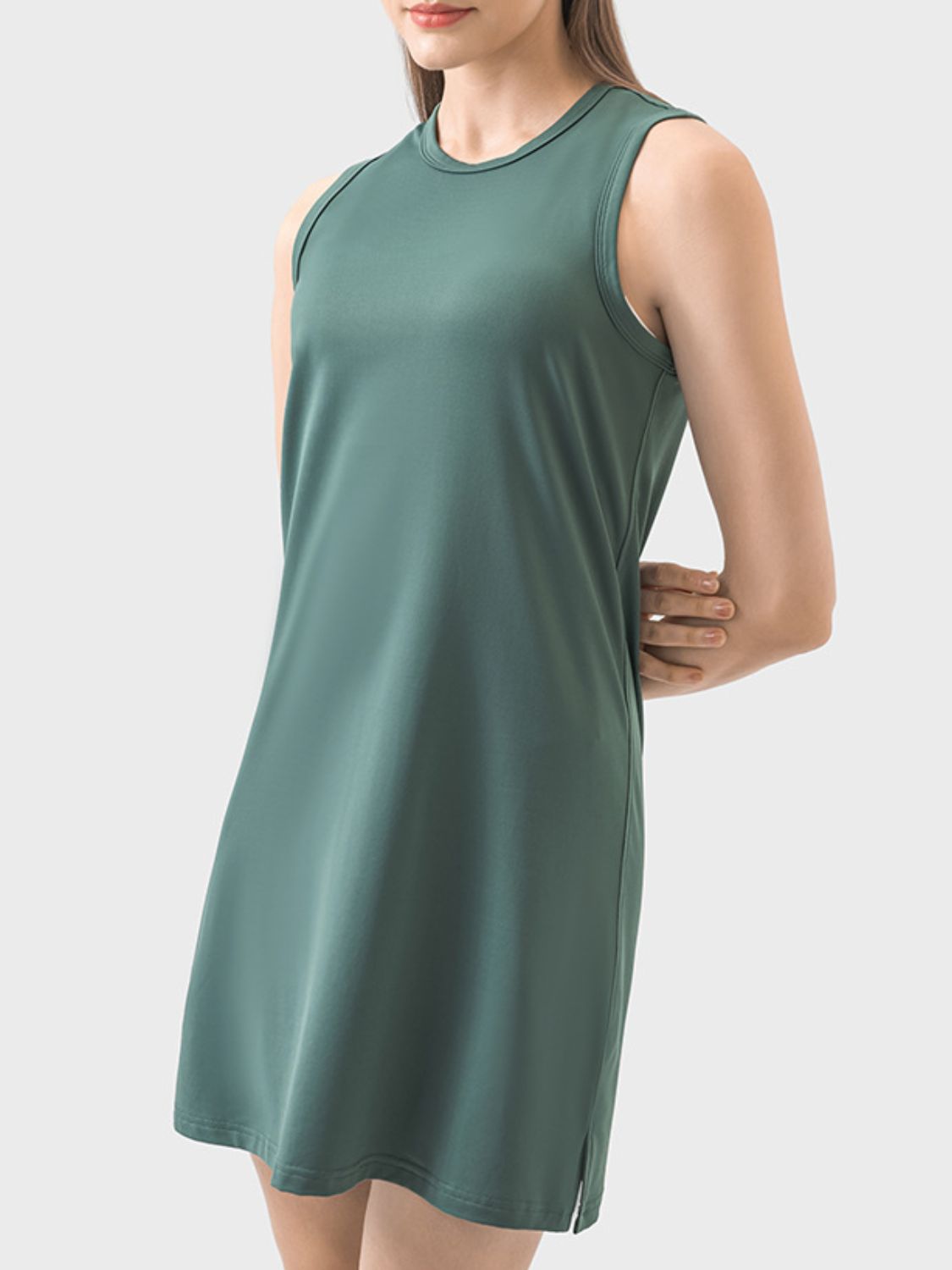 Round Neck Sleeveless Active Dress {5 colors}
