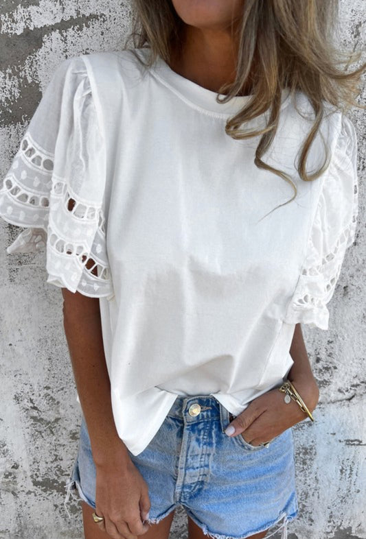 Embroidery Sleeve Blouse 2 Colors: PREORDER