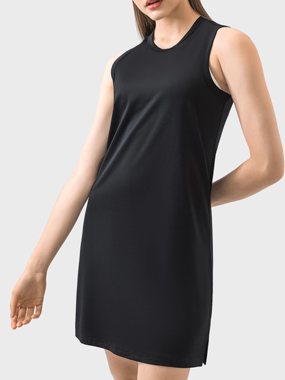 Round Neck Sleeveless Active Dress {5 colors}