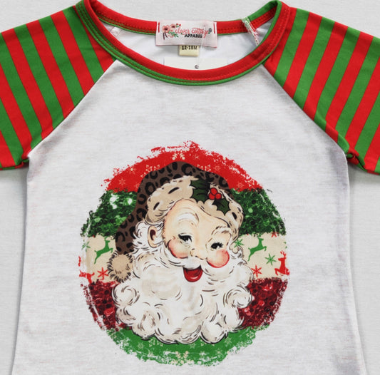 Santa Stripe Raglan
