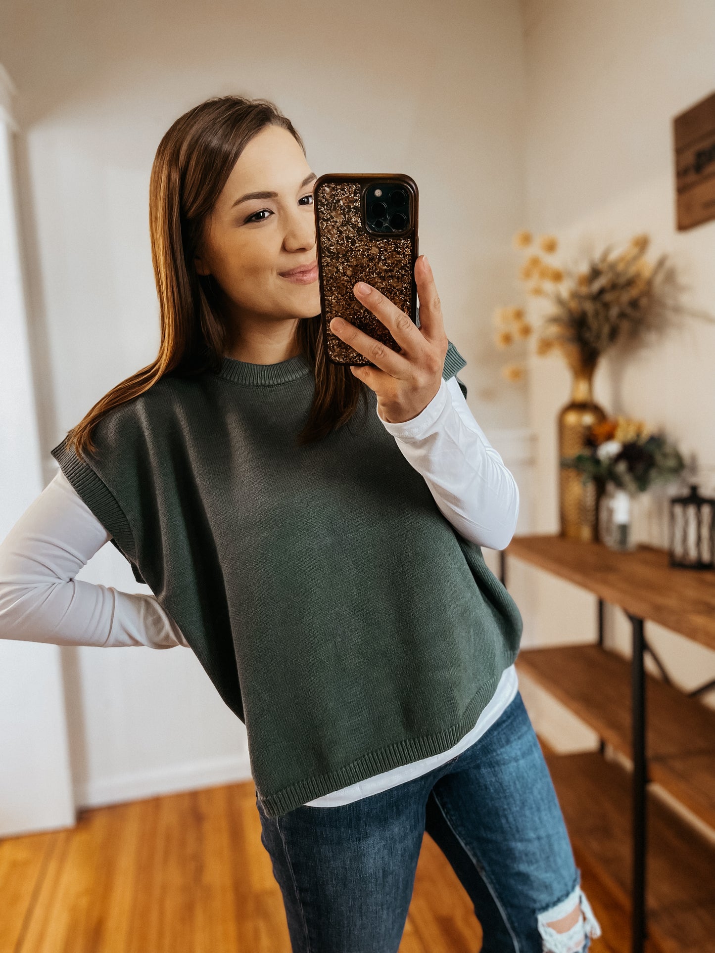 Cotton Crewneck White Long Sleeve