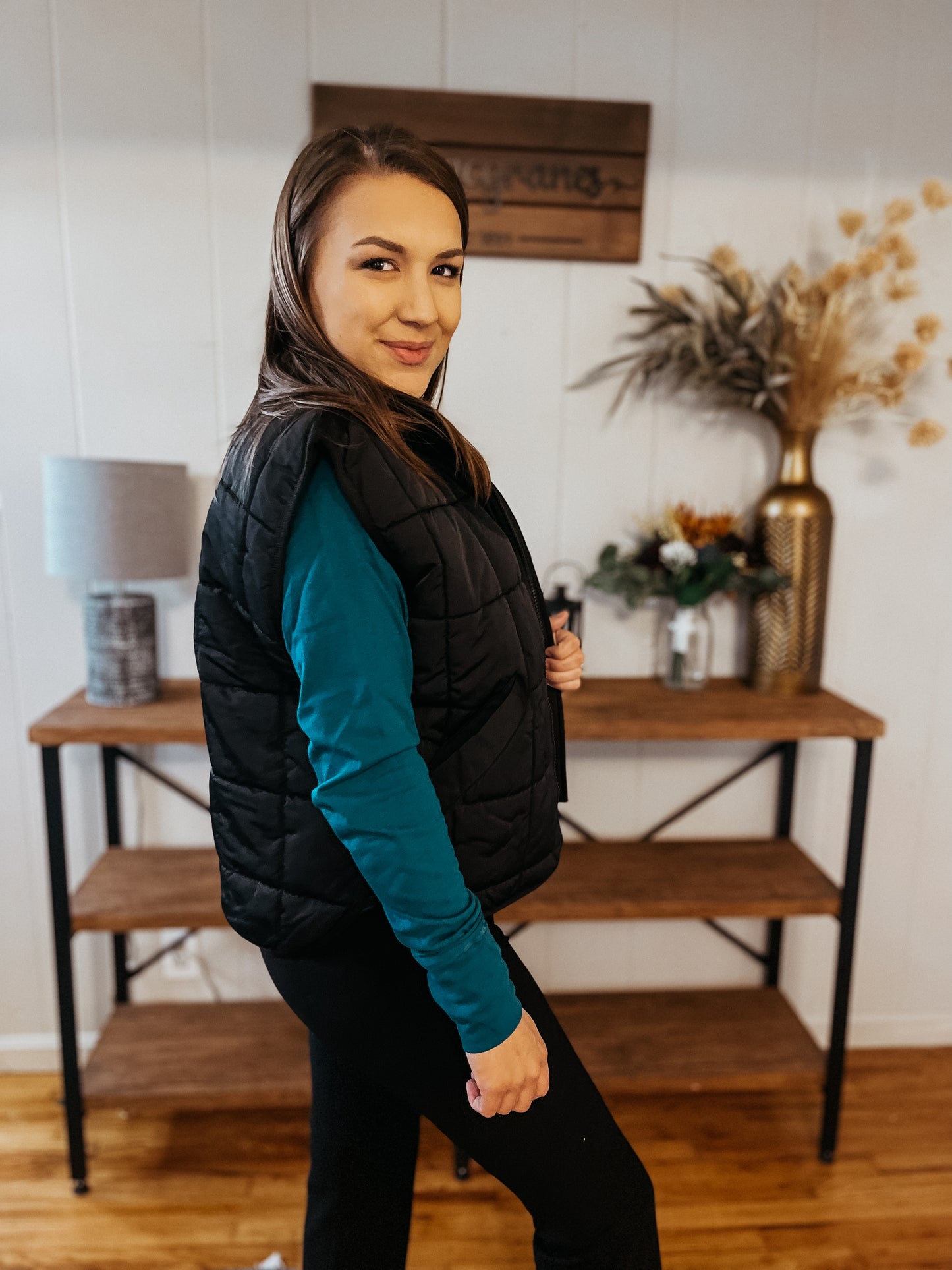 Exposed Seam Top: Dark Teal