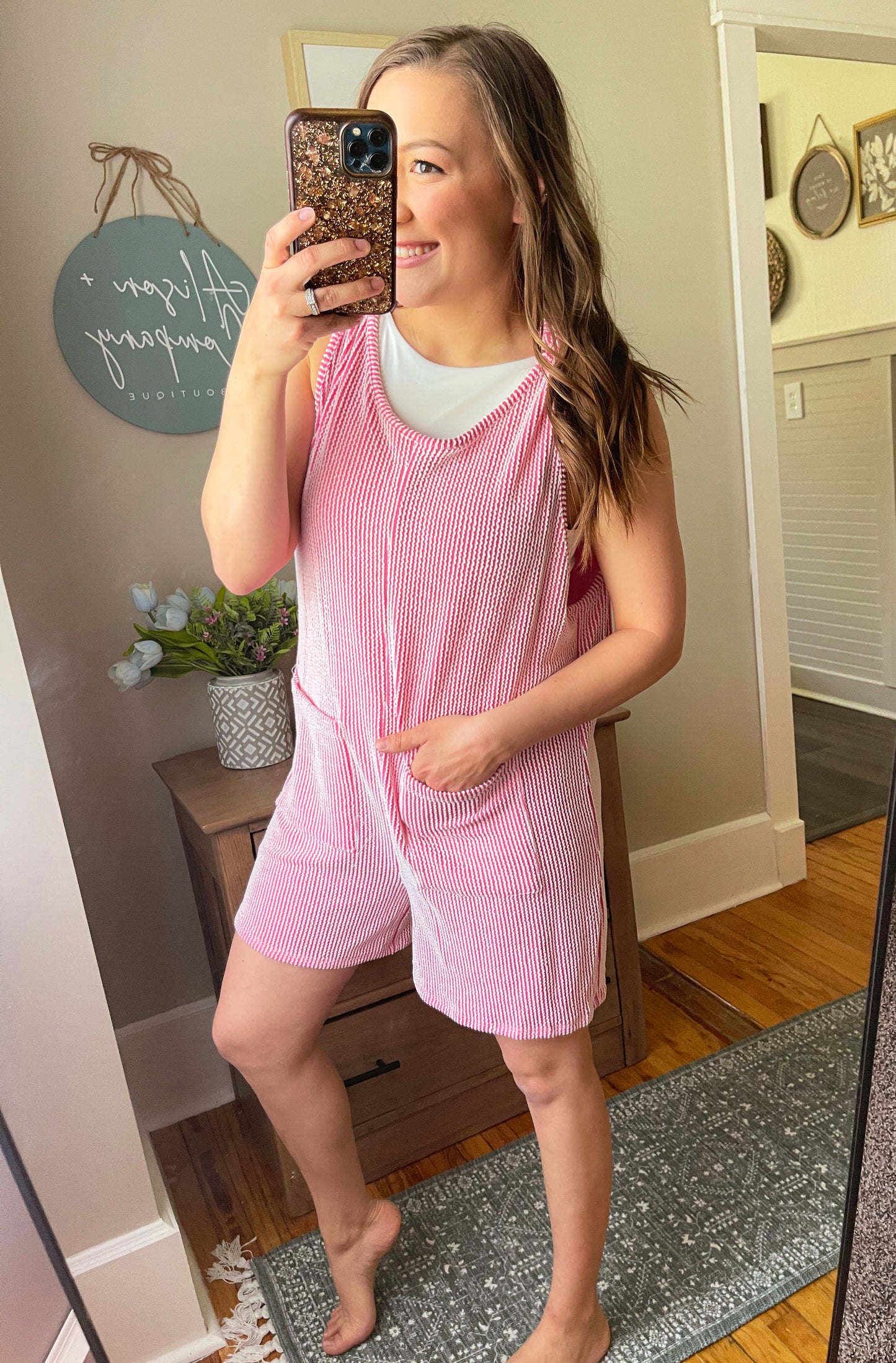 Reversible Knit Tank Bodysuit: White