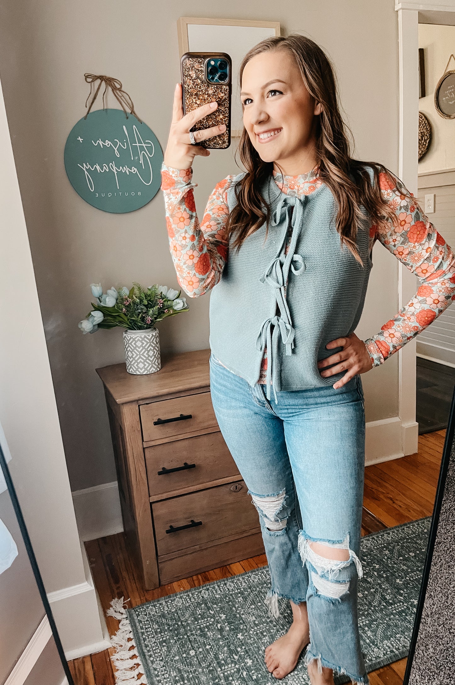 Hallie Front Tie Vest