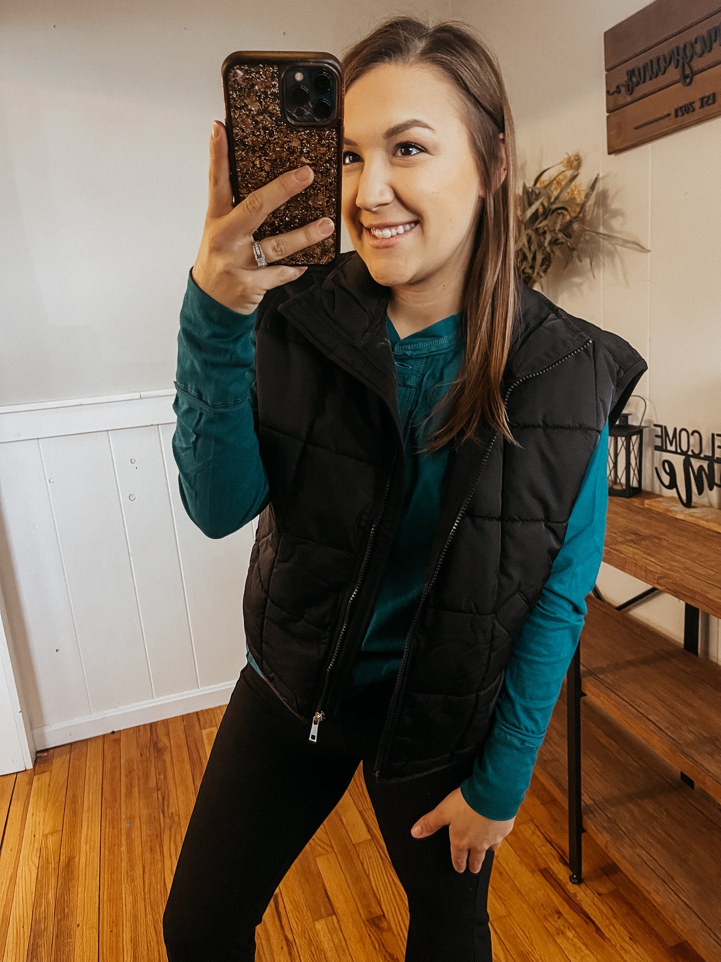 Exposed Seam Top: Dark Teal