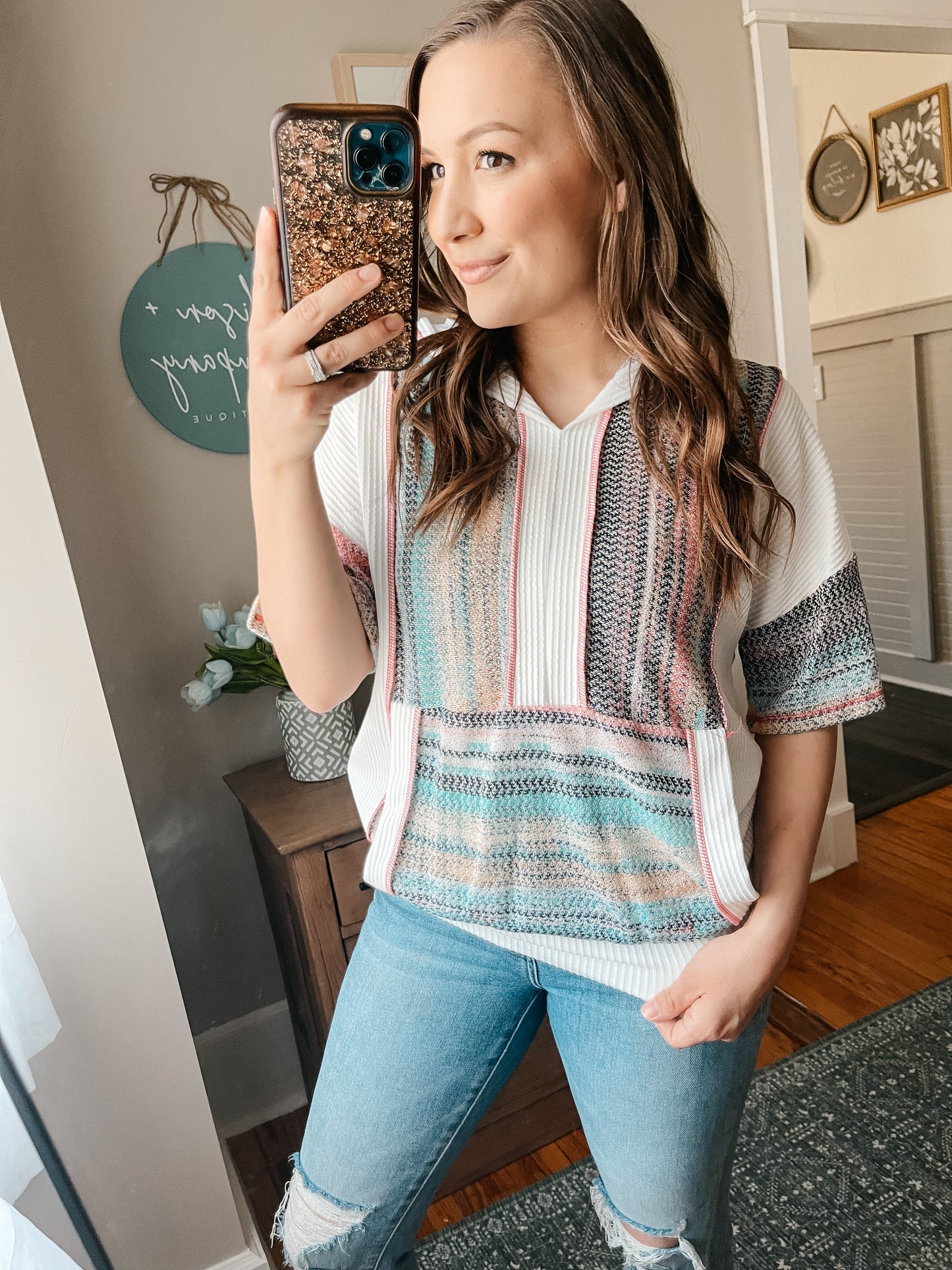 Colorful Fun Knit Top
