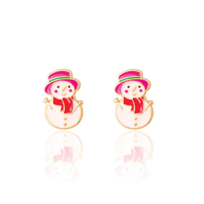 Snowman Wonderland Clip On Earrings