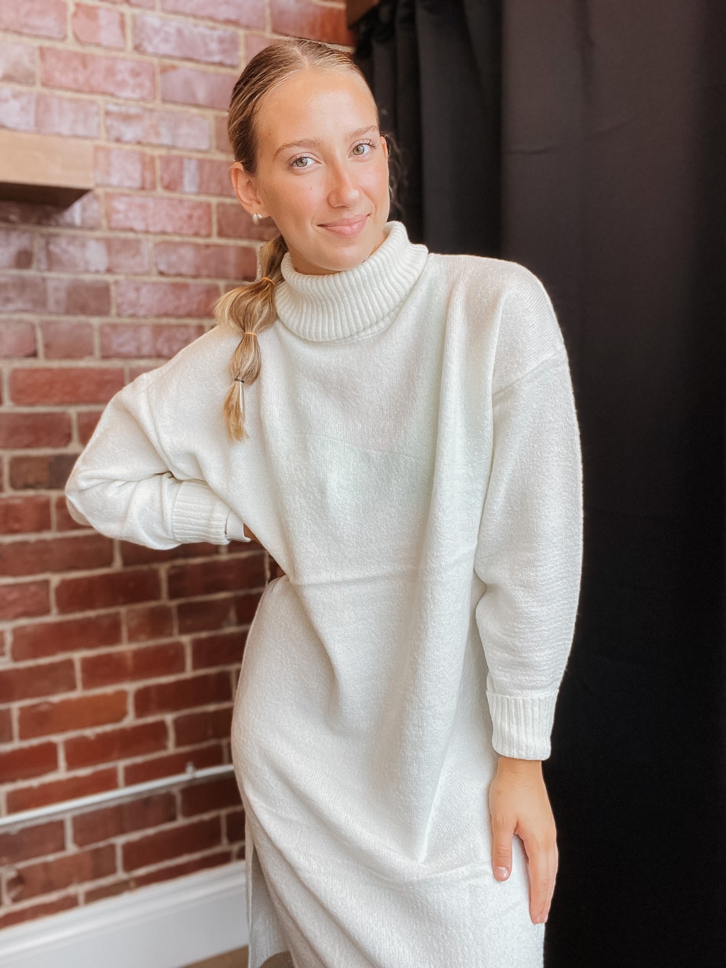 Too Cute Turtleneck Sweater Dress