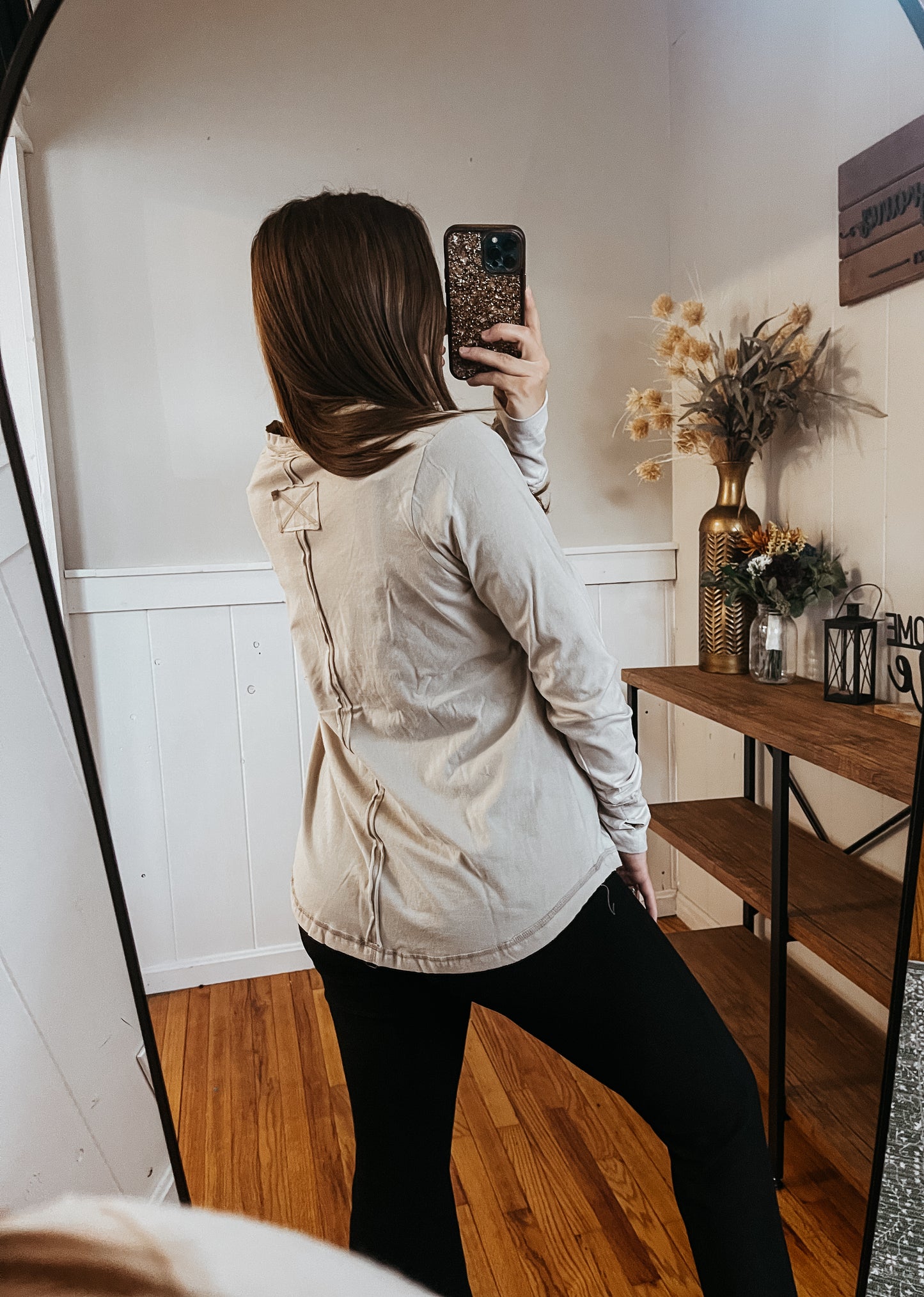 Exposed Seam Top: Oatmeal