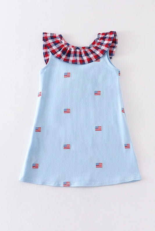 Patriotic Flag Print Premium Dress