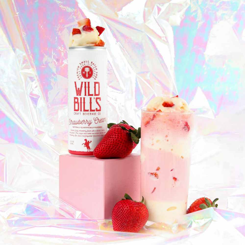 Strawberry Cream - Premium Cane Sugar Soda