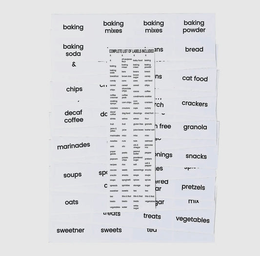 Pantry Labels