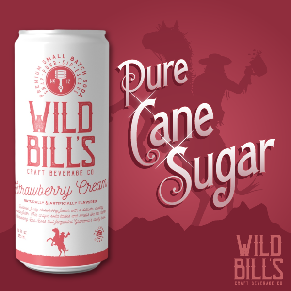 Strawberry Cream - Premium Cane Sugar Soda