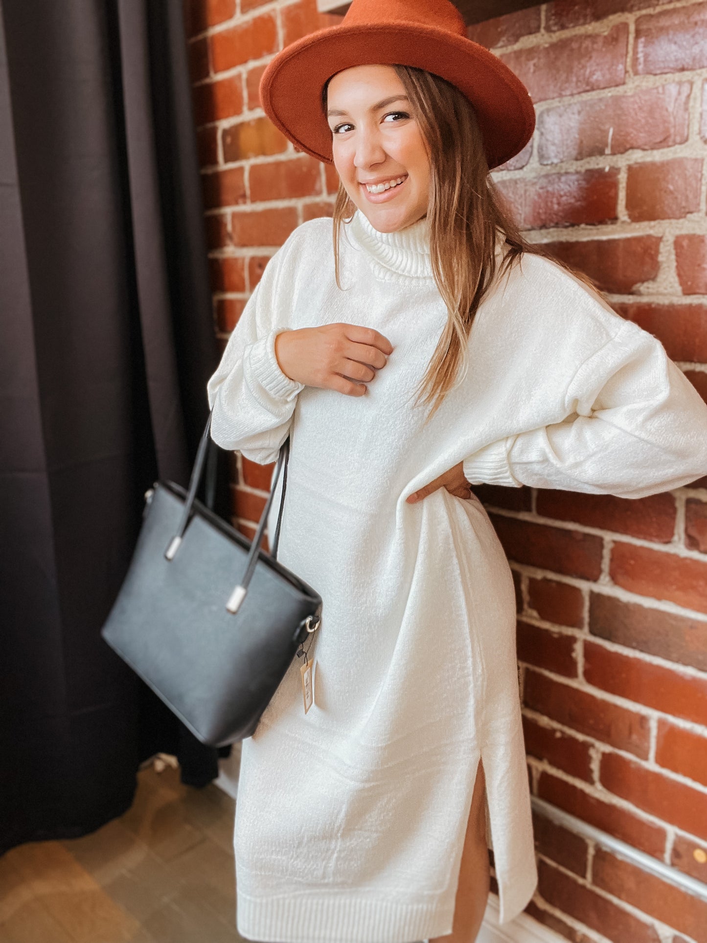 Too Cute Turtleneck Sweater Dress
