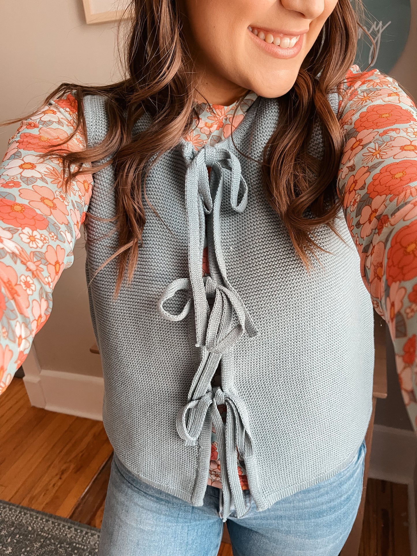 Hallie Front Tie Vest