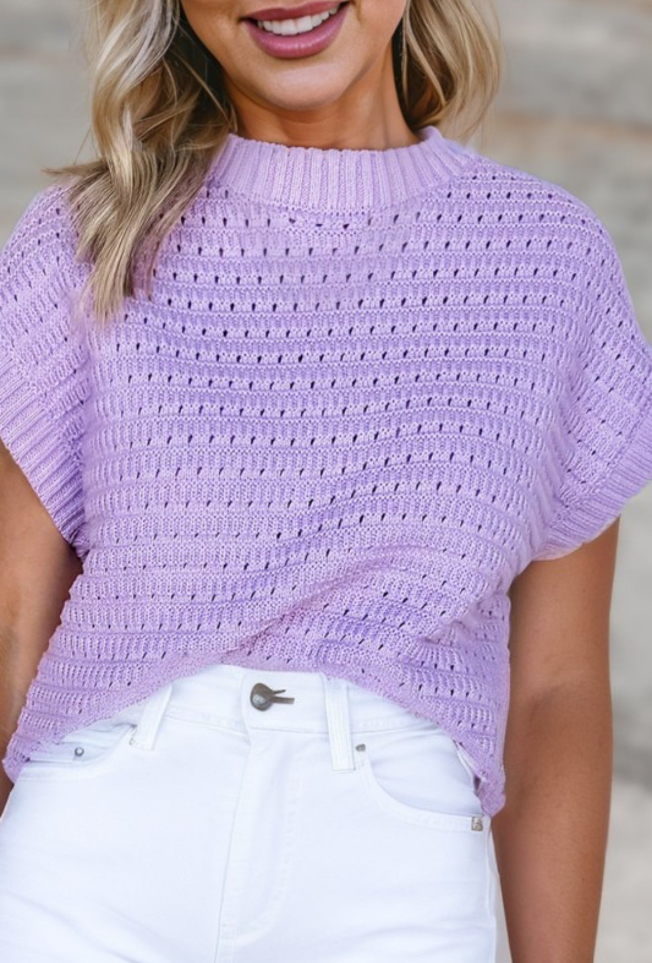 Lavender Knit Top