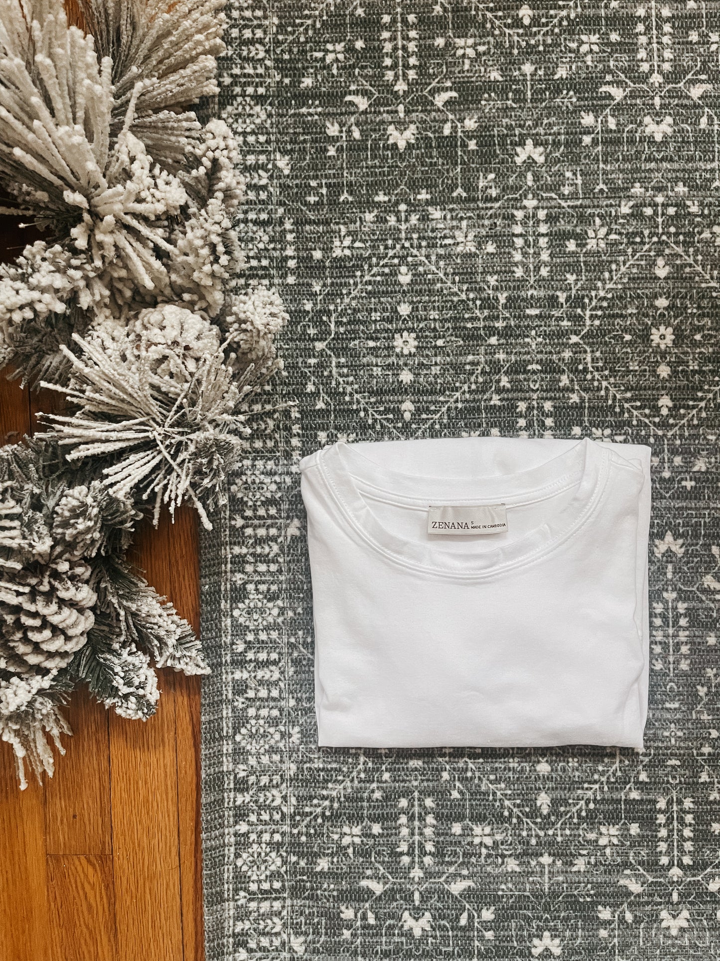 Cotton Crewneck White Long Sleeve