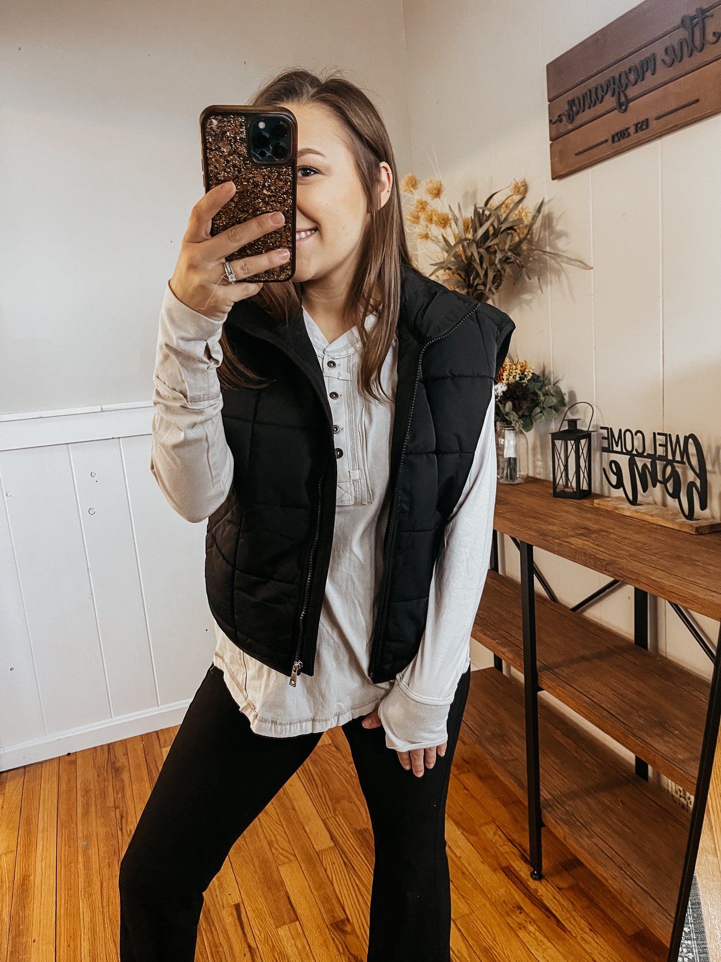 Black Puffer Vest
