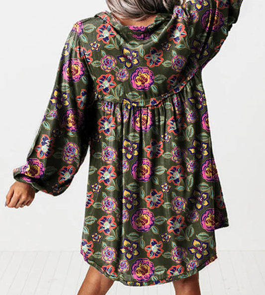 PREORDER: Green Floral Mini Dress