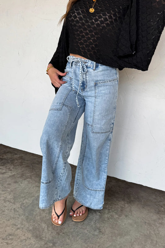 PREORDER: Jovie Tie Waist Jeans
