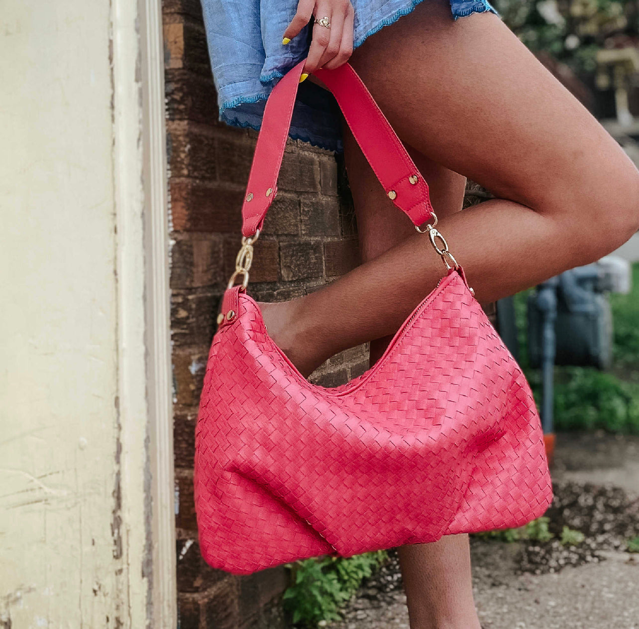 Remi Vegan Leather Tote: Pink