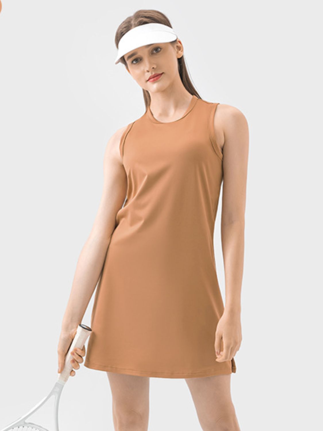 Round Neck Sleeveless Active Dress {5 colors}