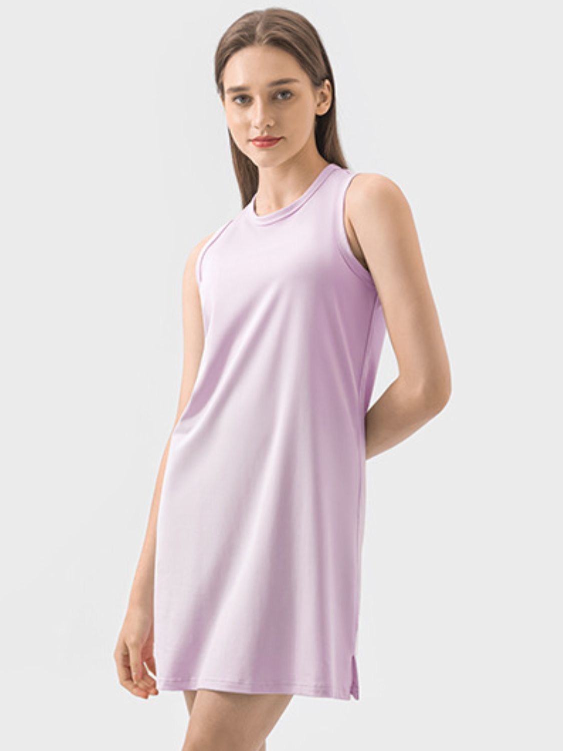 Round Neck Sleeveless Active Dress {5 colors}