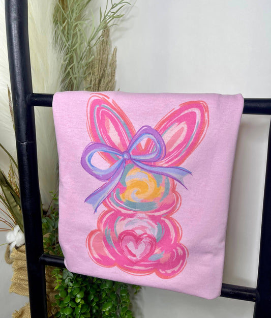 Watercolor Bunny: Jerzee Pink