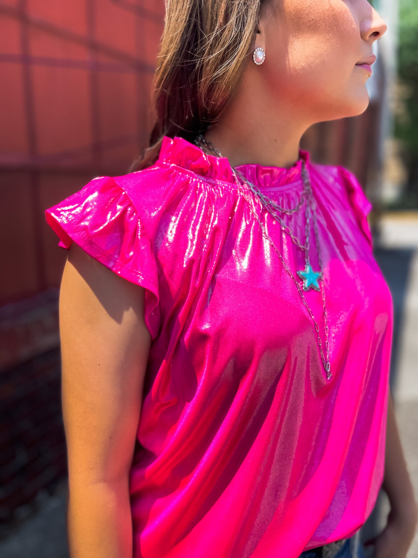 Ruthie Foil Blouse {3 colors}