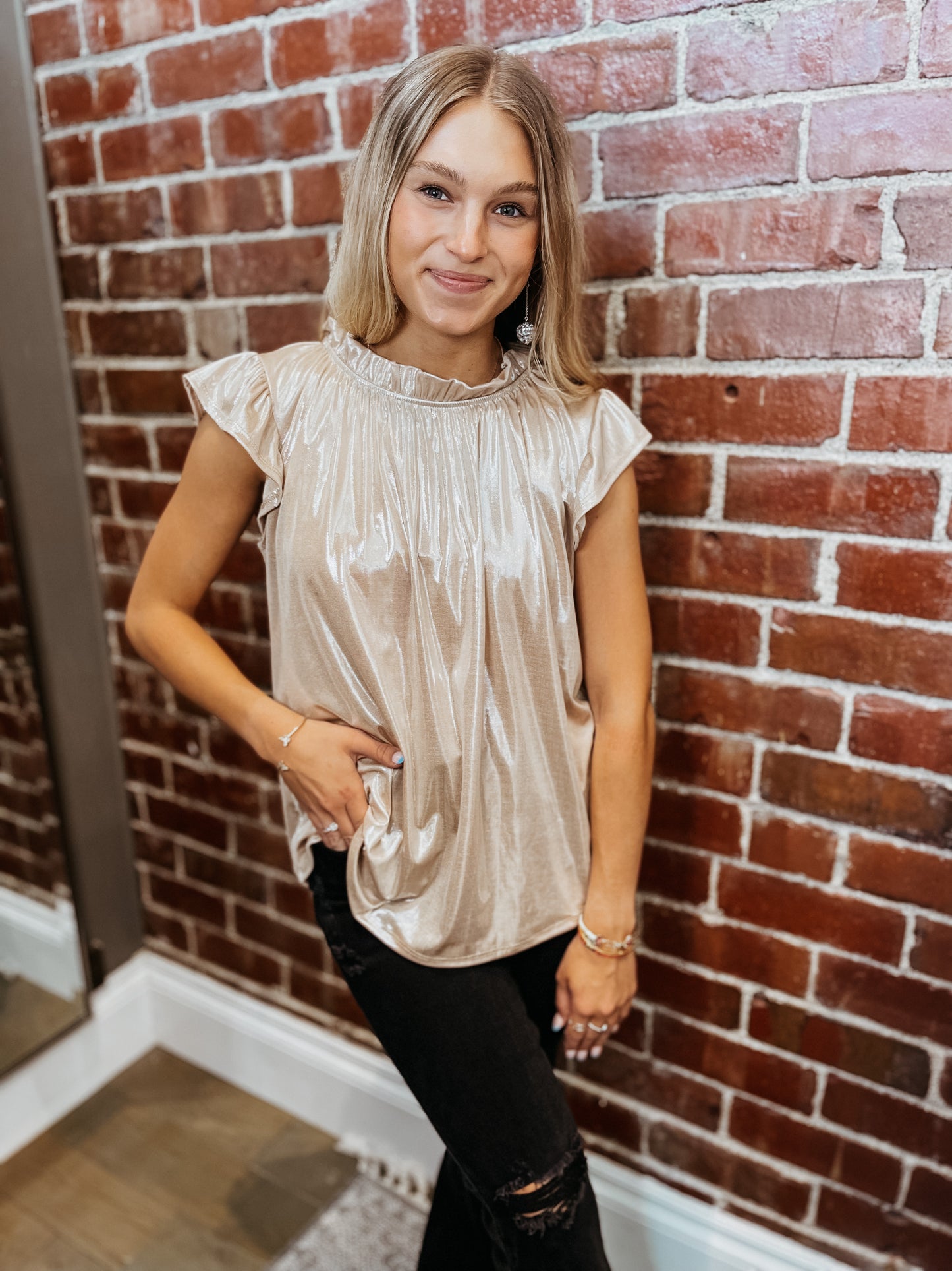Ruthie Foil Blouse {3 colors}