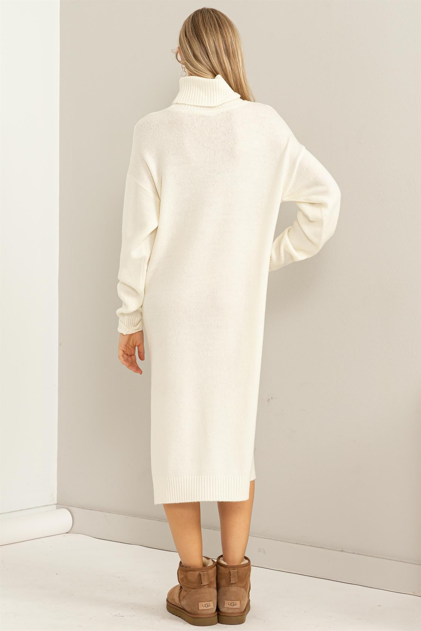 Too Cute Turtleneck Sweater Dress