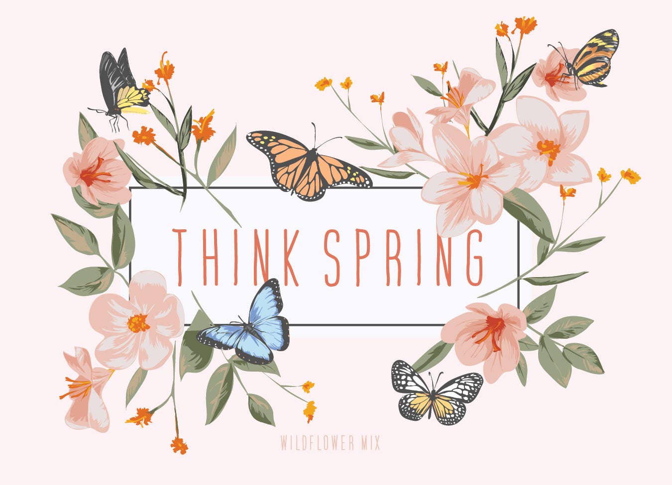 Think Spring Butterflies - Wildflower Mix Seed Packets