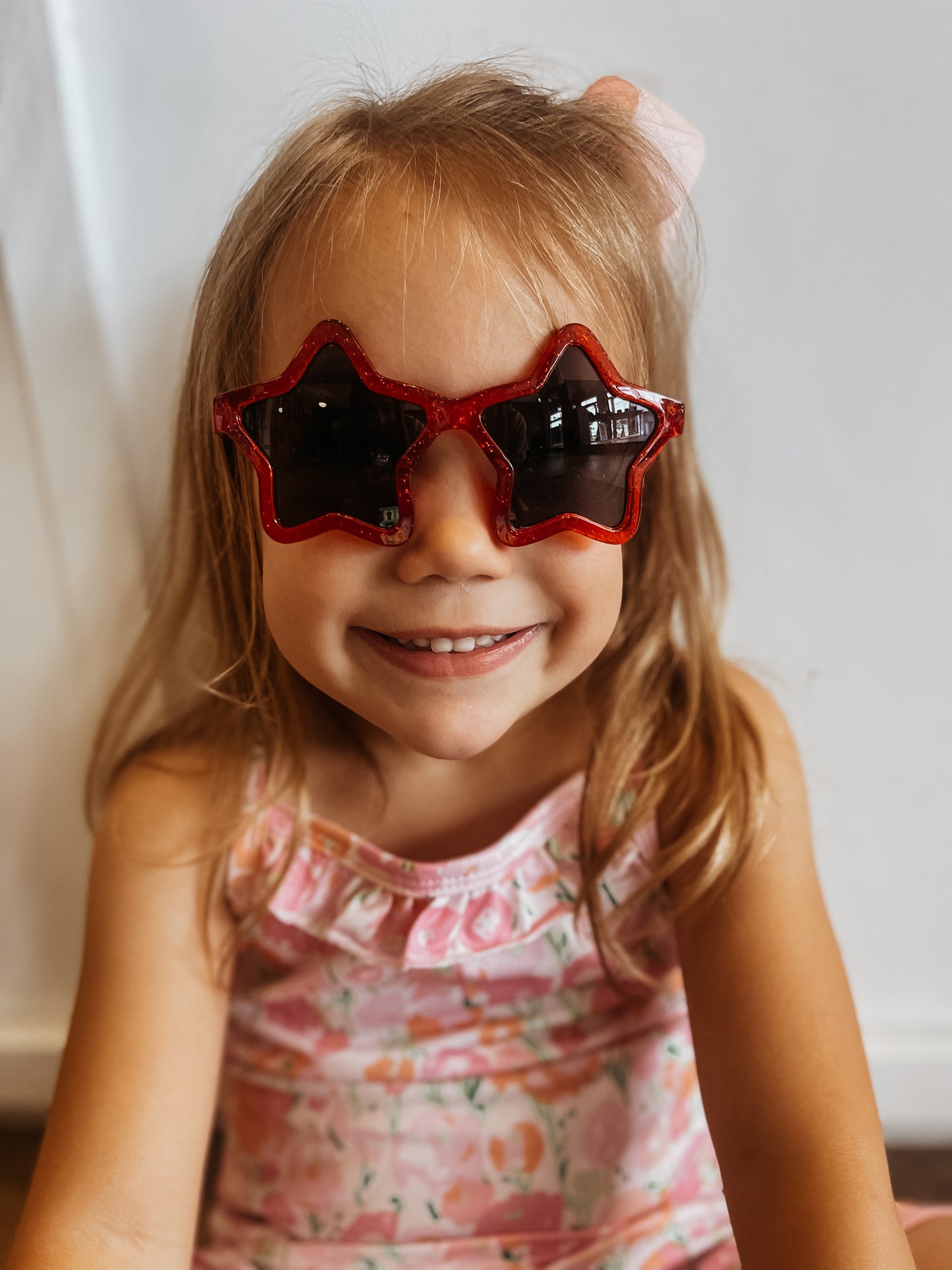 Fourth of July Kids Sunglasses: Red Star