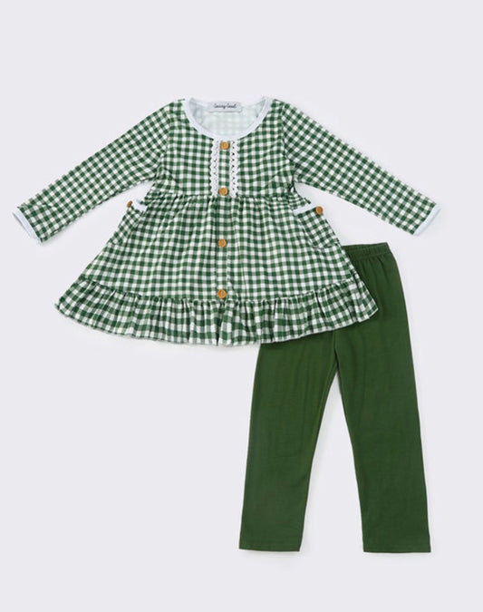 Green Plaid Set