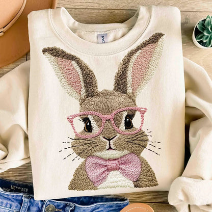 One Smart Bunny Graphic Sweatshirt in Three Colors