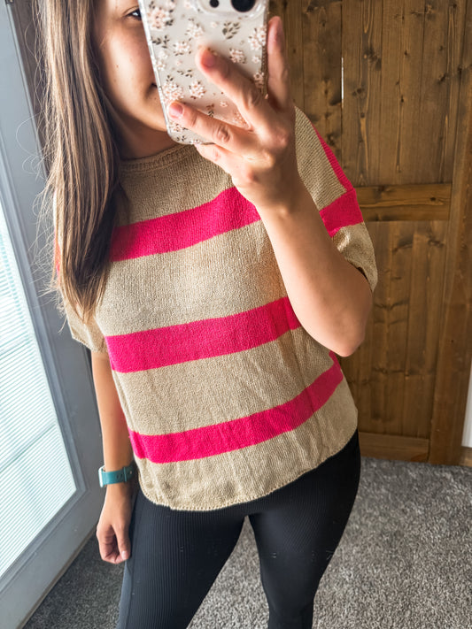 PREORDER: Lightweight Knit Striped Top