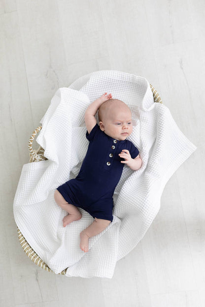 Baby Rompers: Navy Blue