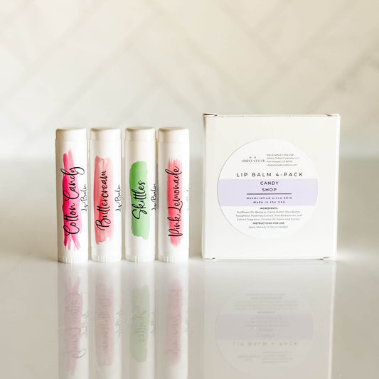 Lip Balm 4-Pack: Candy Shop