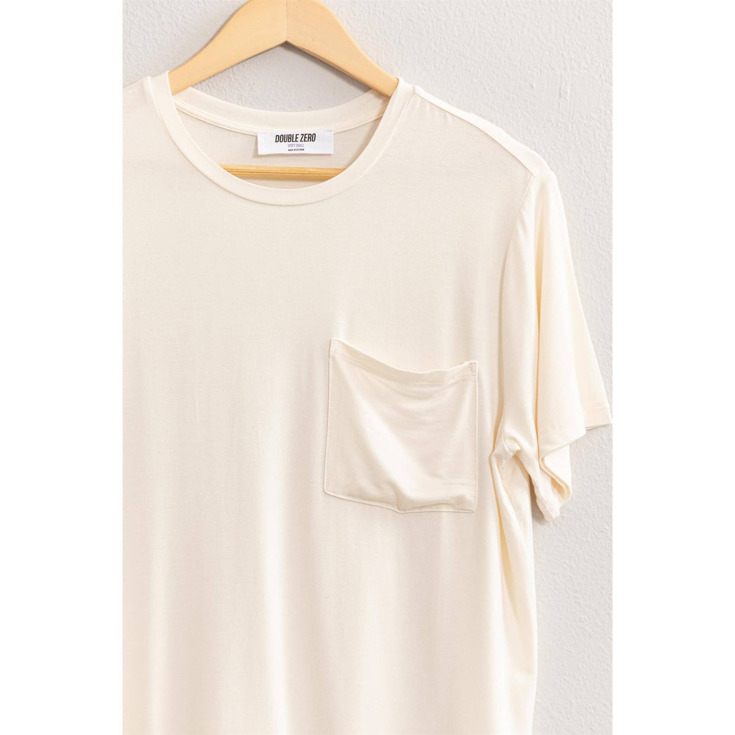 Classic Crew Neck Tee: Cream