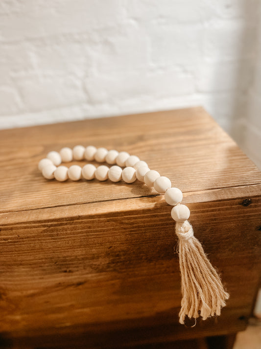 Wood Beads with Tassel