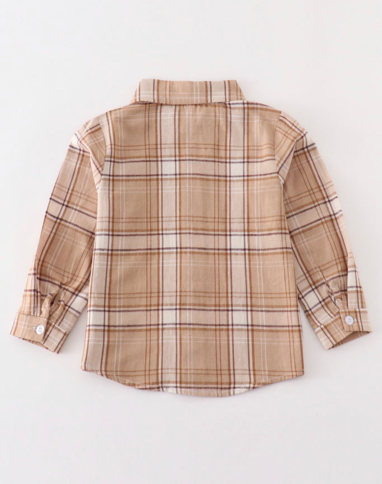 Khaki Plaid Boys Button Down