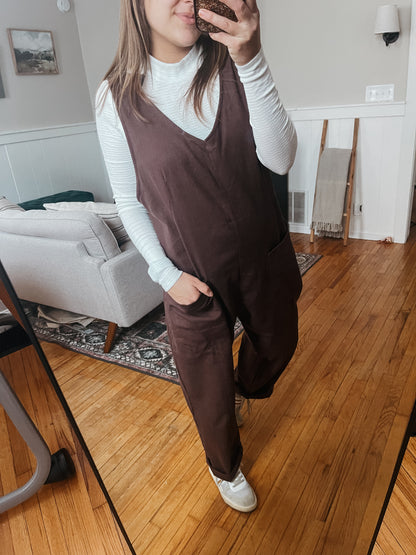 Relaxed Jumpsuit: Brown