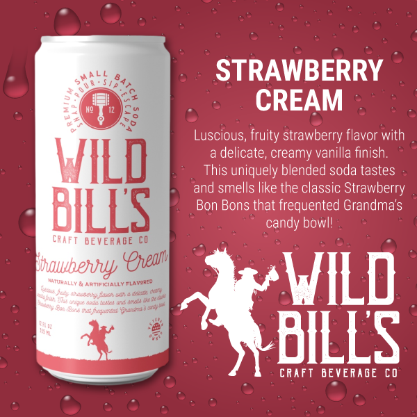 Strawberry Cream  - Premium Cane Sugar Soda