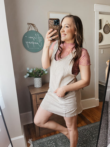 Zoey Washed Denim Dress: Ash Mocha
