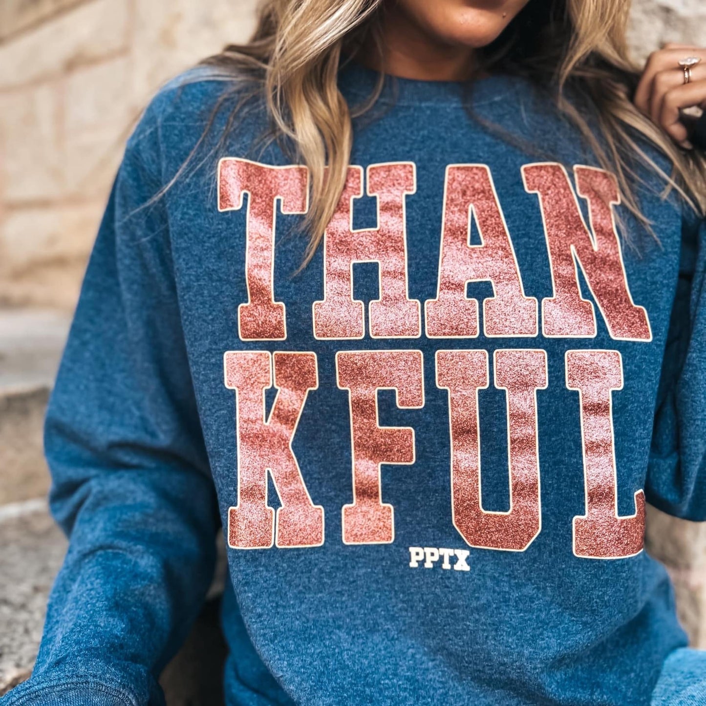 Thankful Glitter Sweatshirts