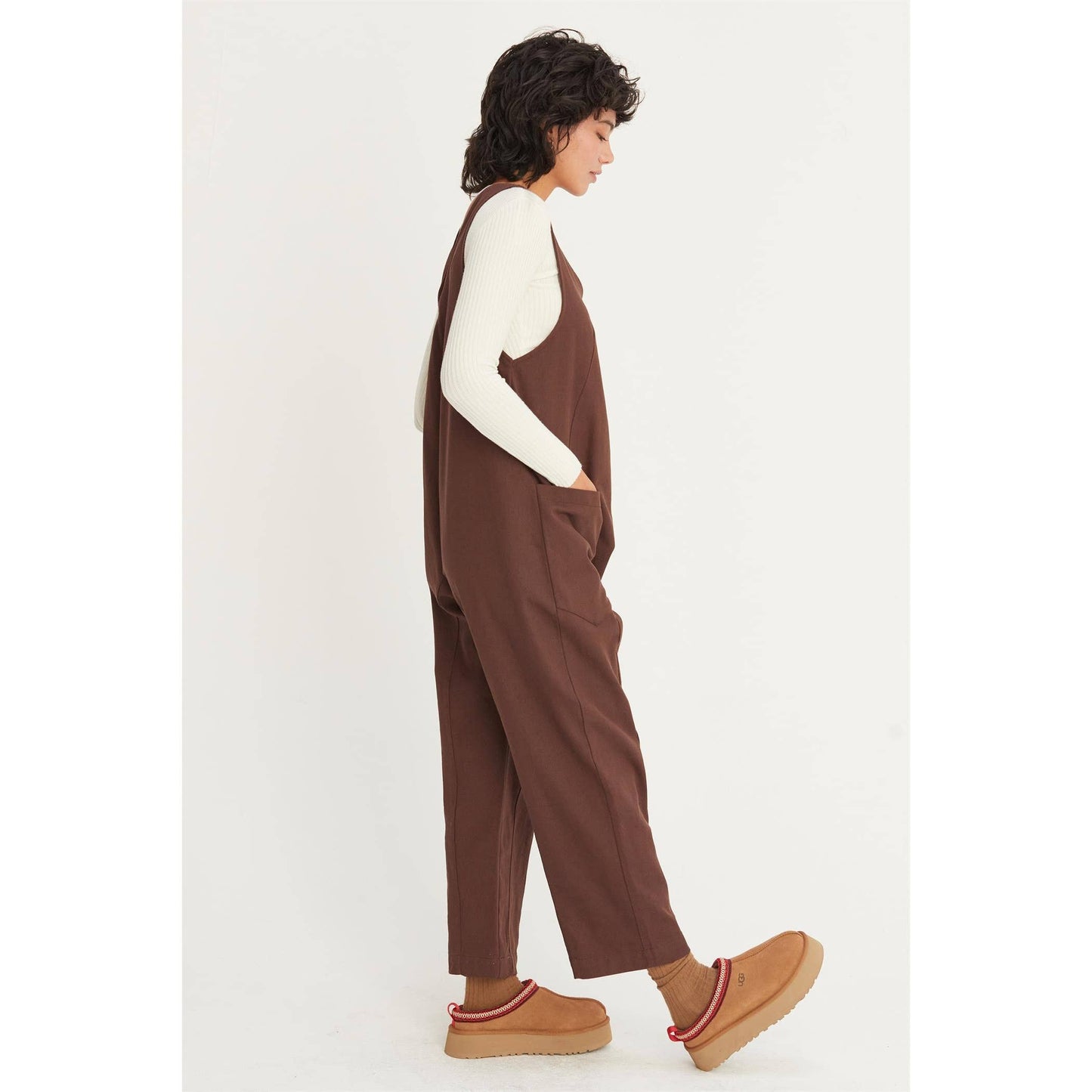 Relaxed Jumpsuit: Brown